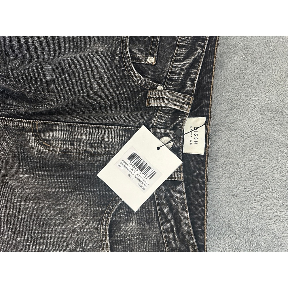 DISSH Reagan 2.0 Black Slouchy Jean Women Size 8 US 4 Washed Black NWT - Picture 9 of 12